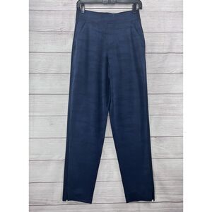 Athleta Brooklyn‎ Ankle Pants Size 2 Tall Navy Blue Women's Camouflage Camo